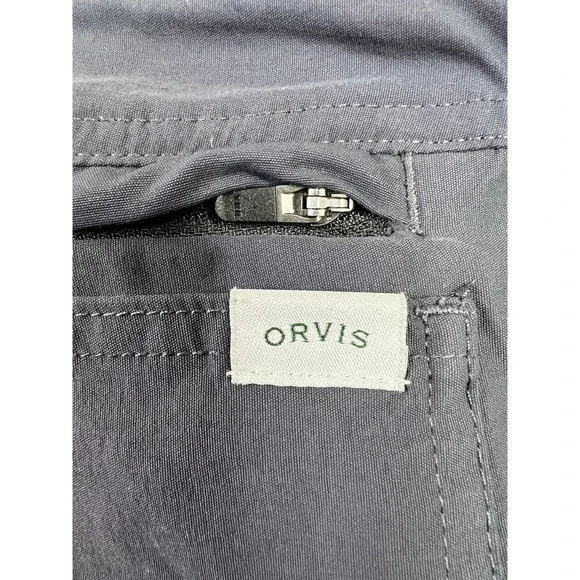 Orvis Pants Mens 36x32 Gray Nylon Stretch Water Repellent Outdoor Hiking Tech - Picture 3 of 14